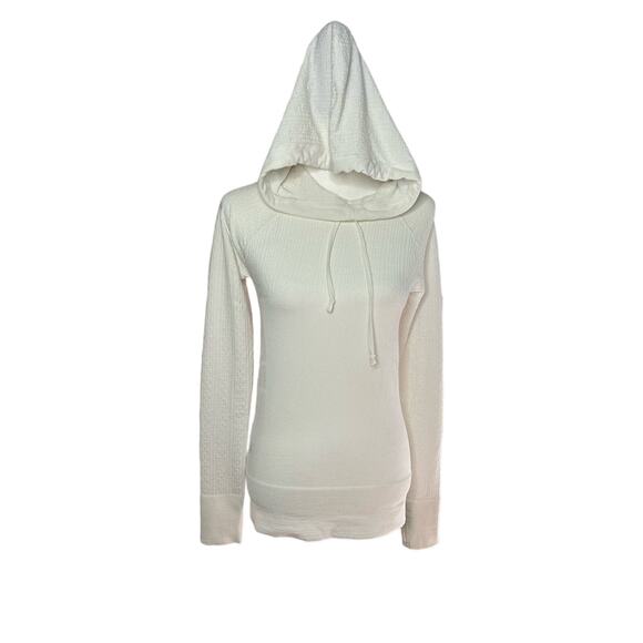 Athleta Tops - Athleta White Hooded Top Small Long Sleeve